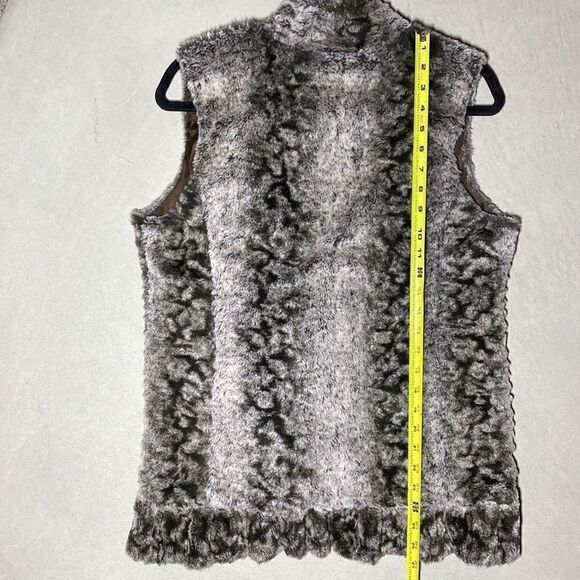 Furry Brown Vest Women's Size Small - Picture 8 of 9